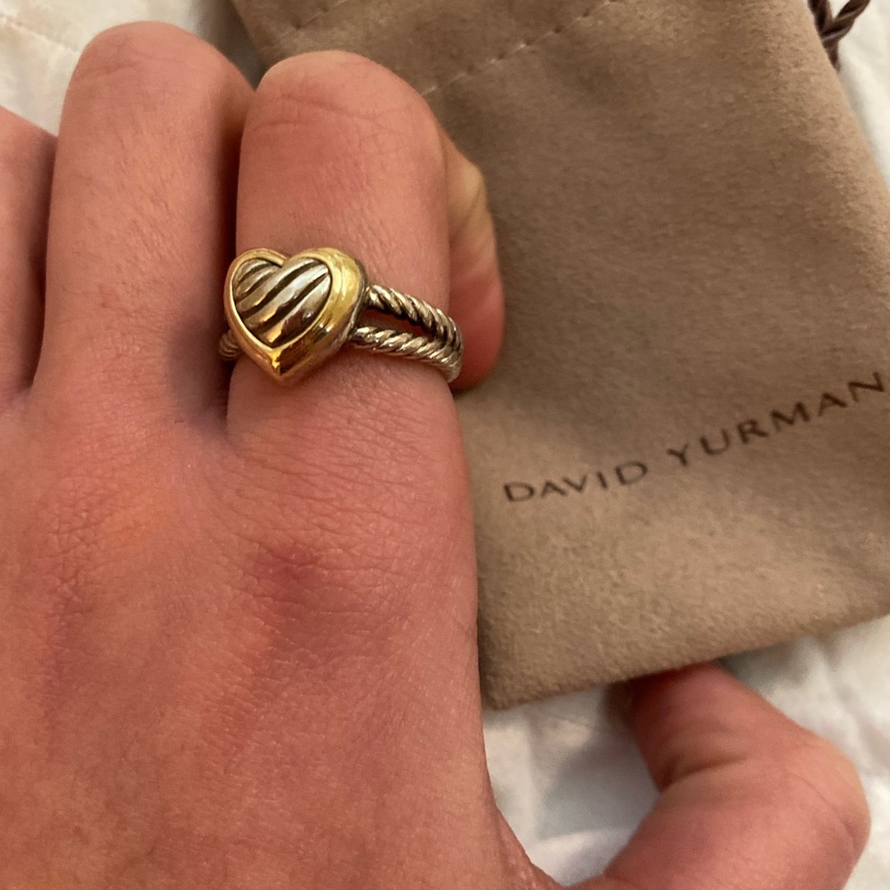 David Yurman silver and gold ring